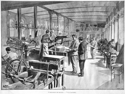 Printing the Banknotes at the Paris Bank of France by L. Moulignie